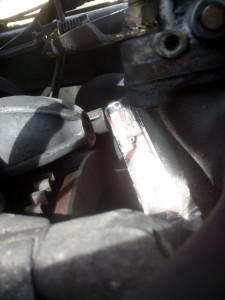 2CV timing point on flywheel