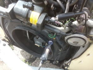 Ignition timing light on a 2CV
