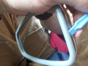 Fitting 2CV wing mirror beading