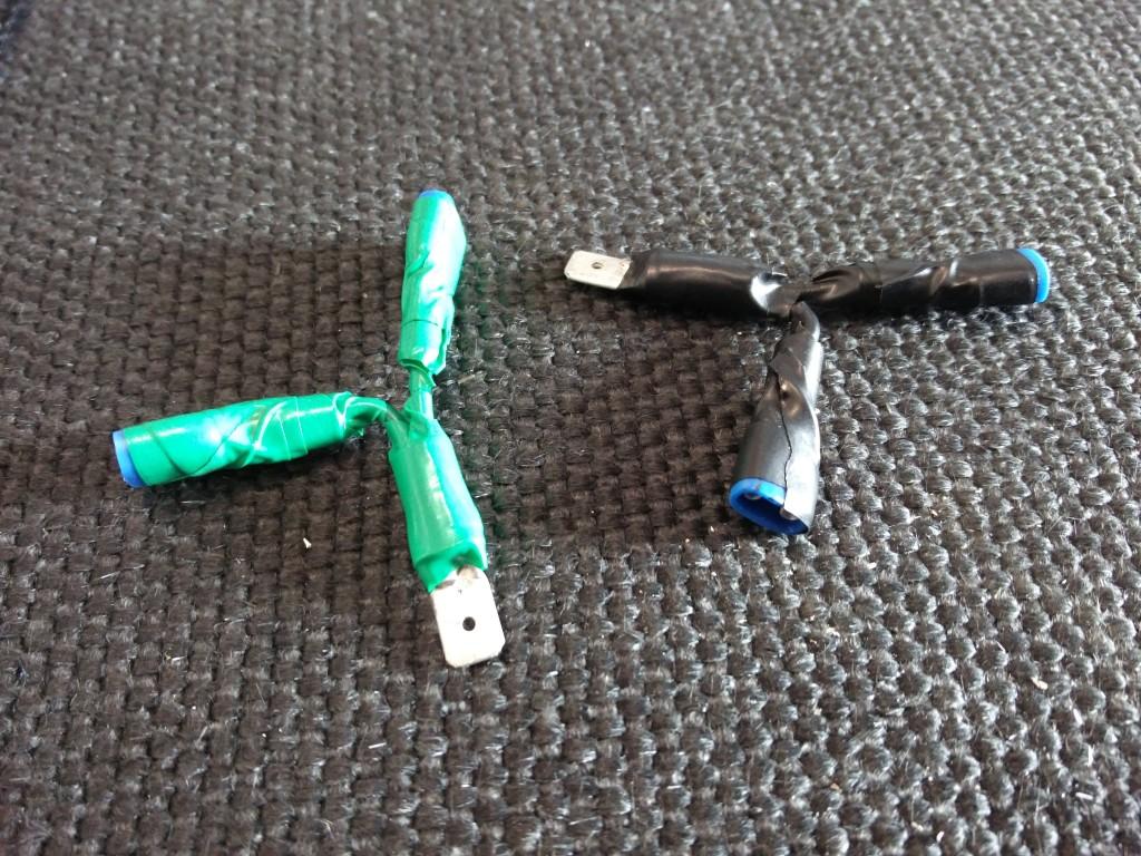 2CV voltmeter piggyback cables