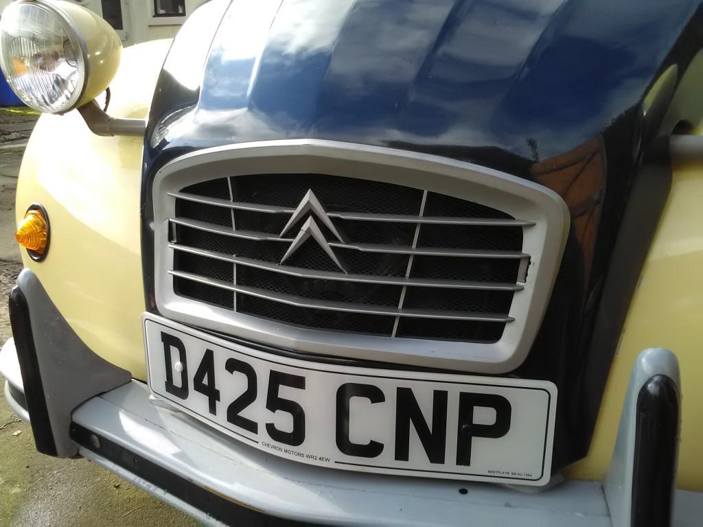 2CV front numberplate