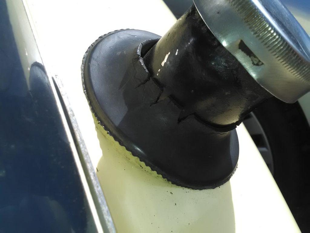 Perished 2CV fuel filler grommet