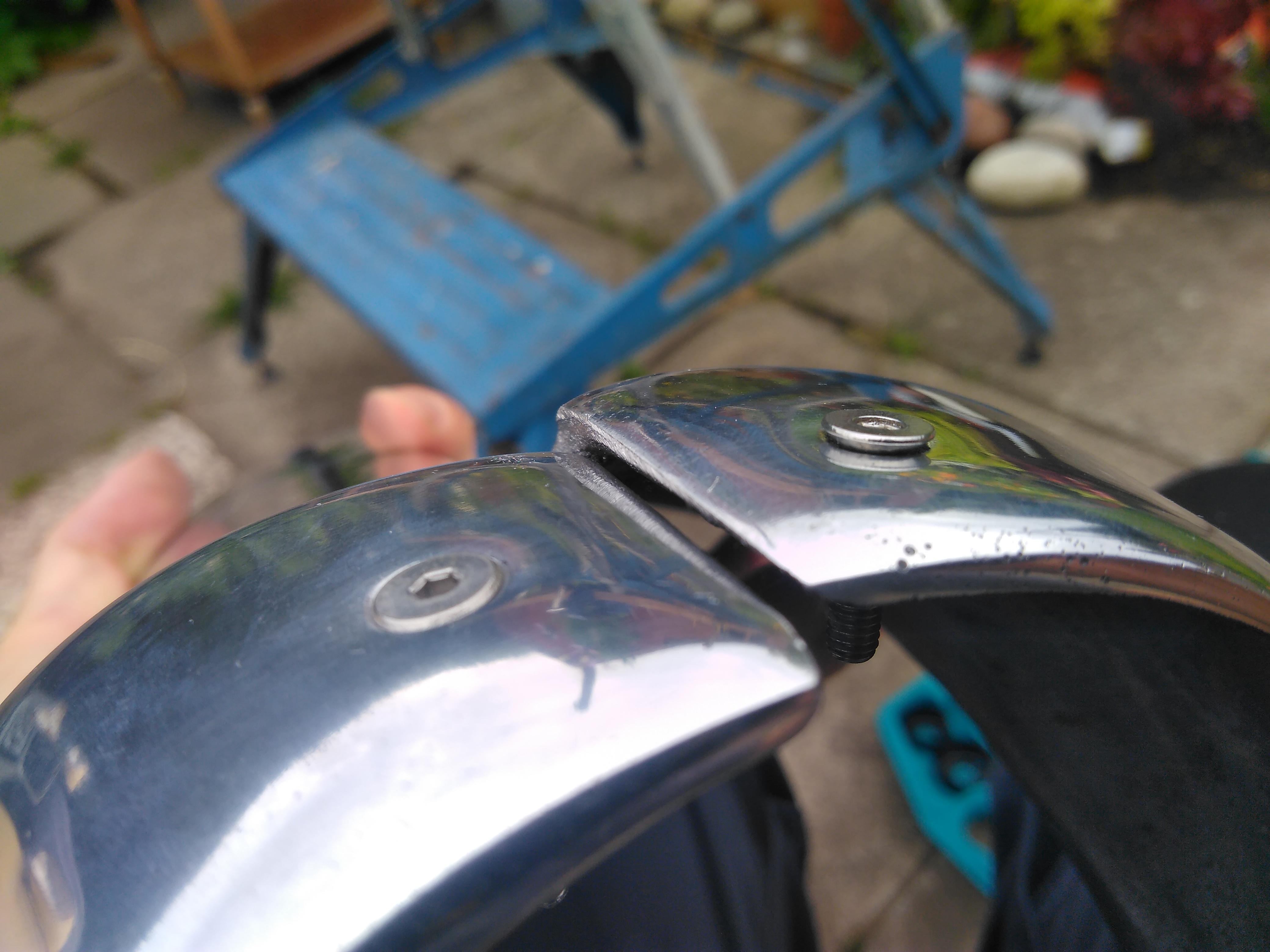 Robri trims showing countersink of bolts