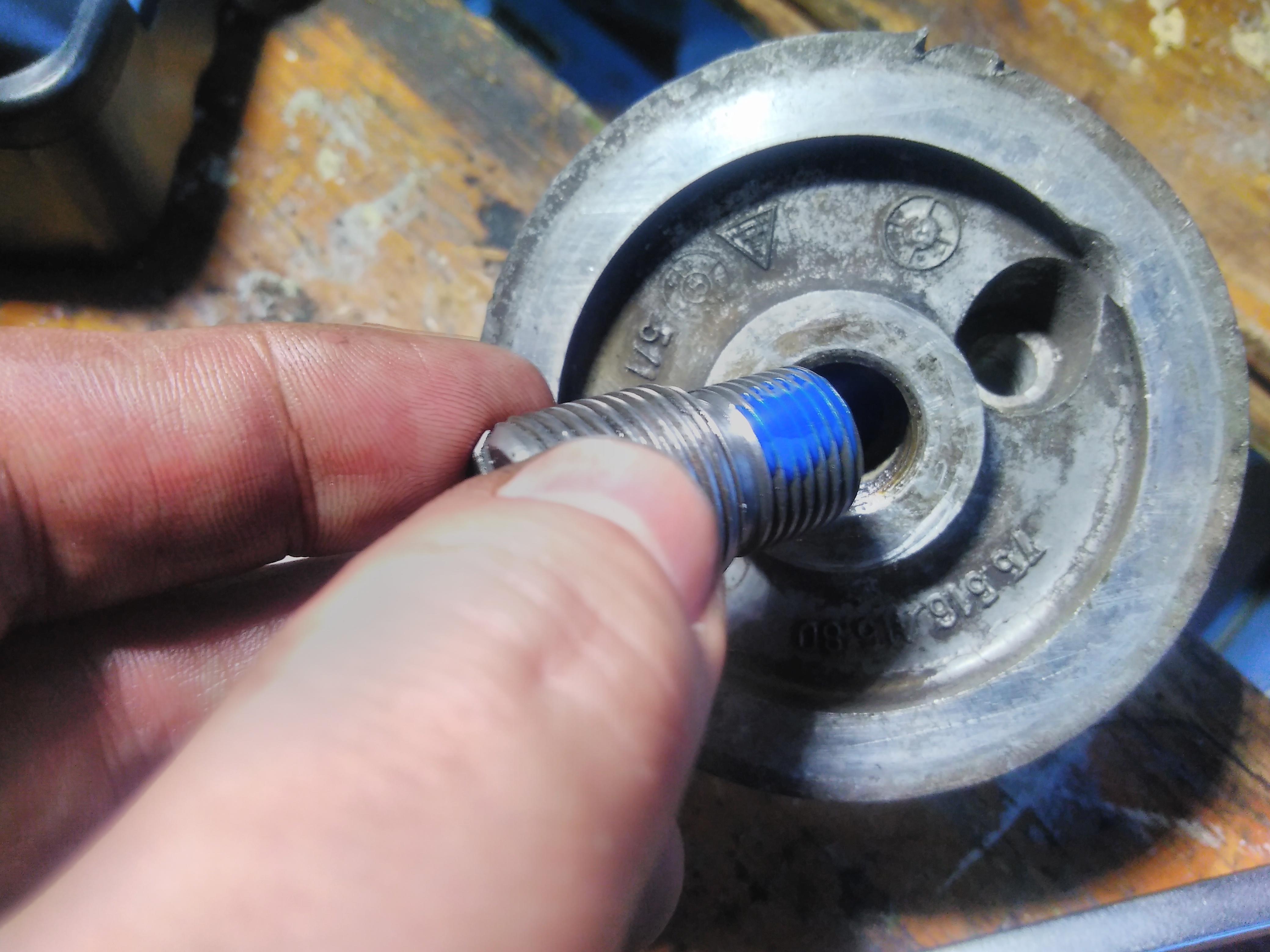 2CV oil filter adaptor prior to fitting