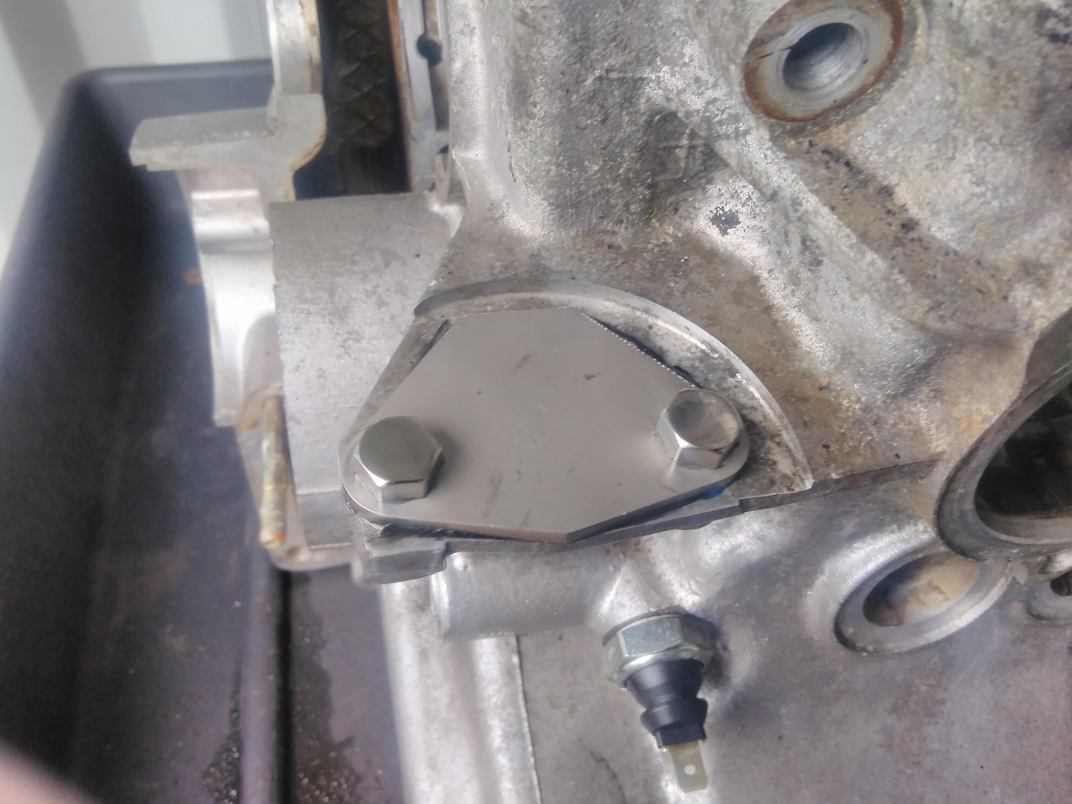 2CV fuel pump blanking plate