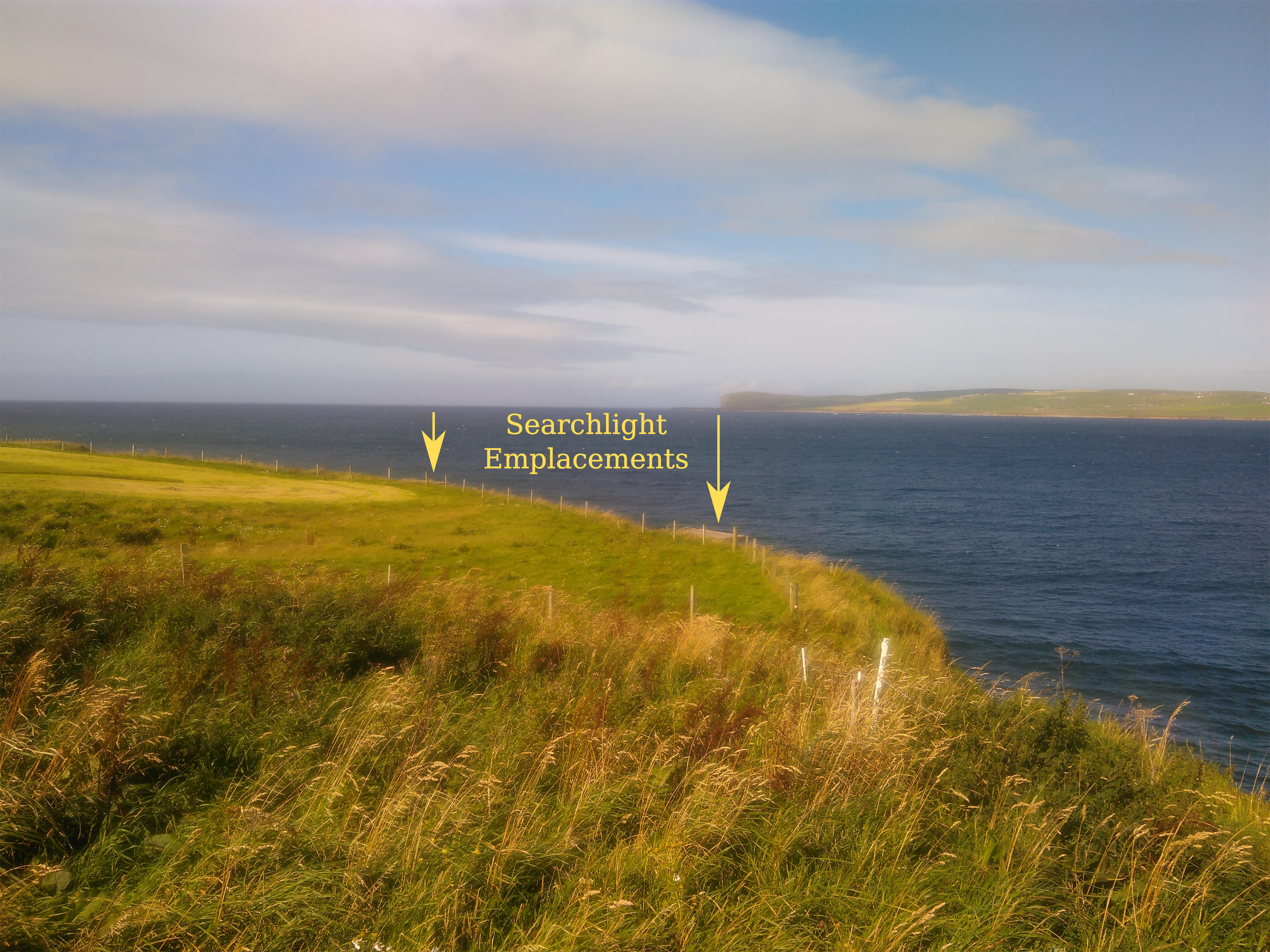 Skerry Battery searchlight emplacements