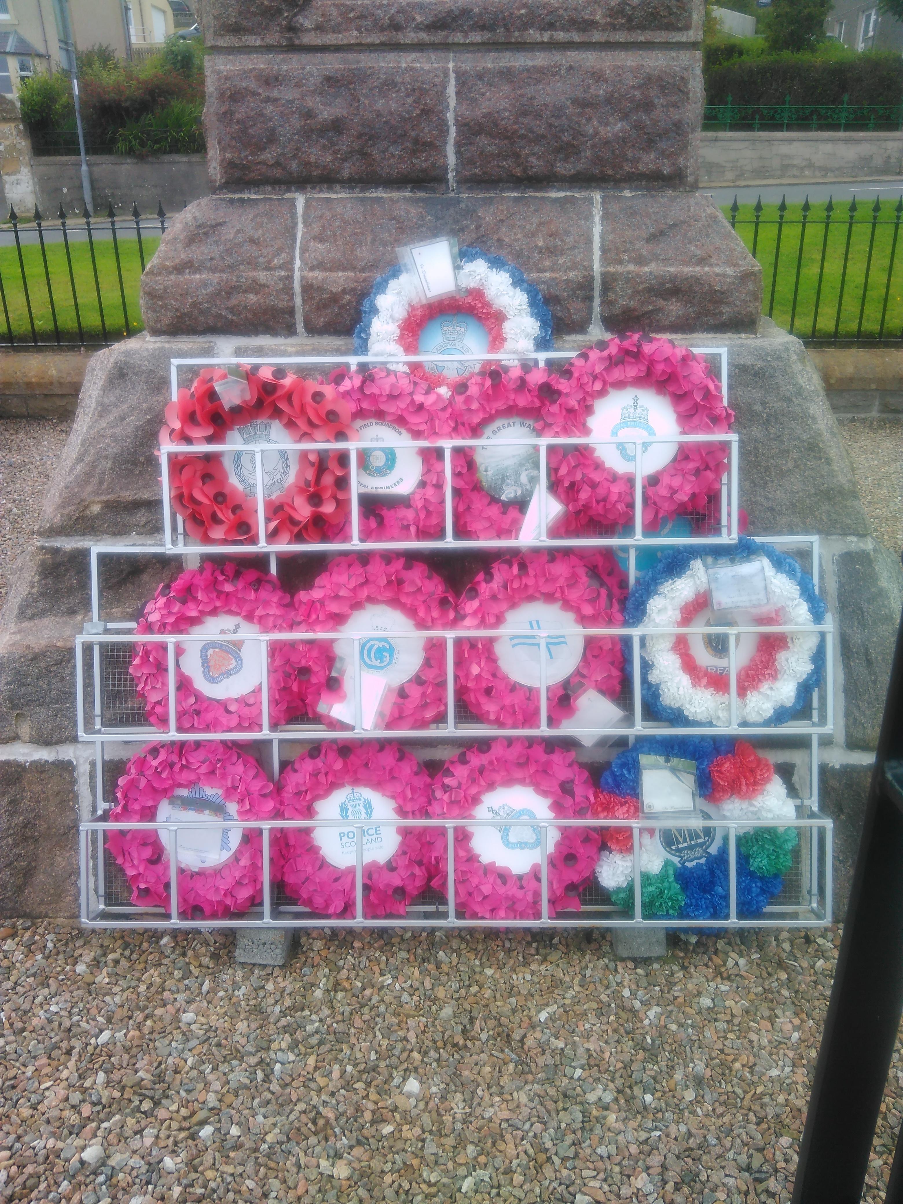 Stromness War Memorial - wreaths