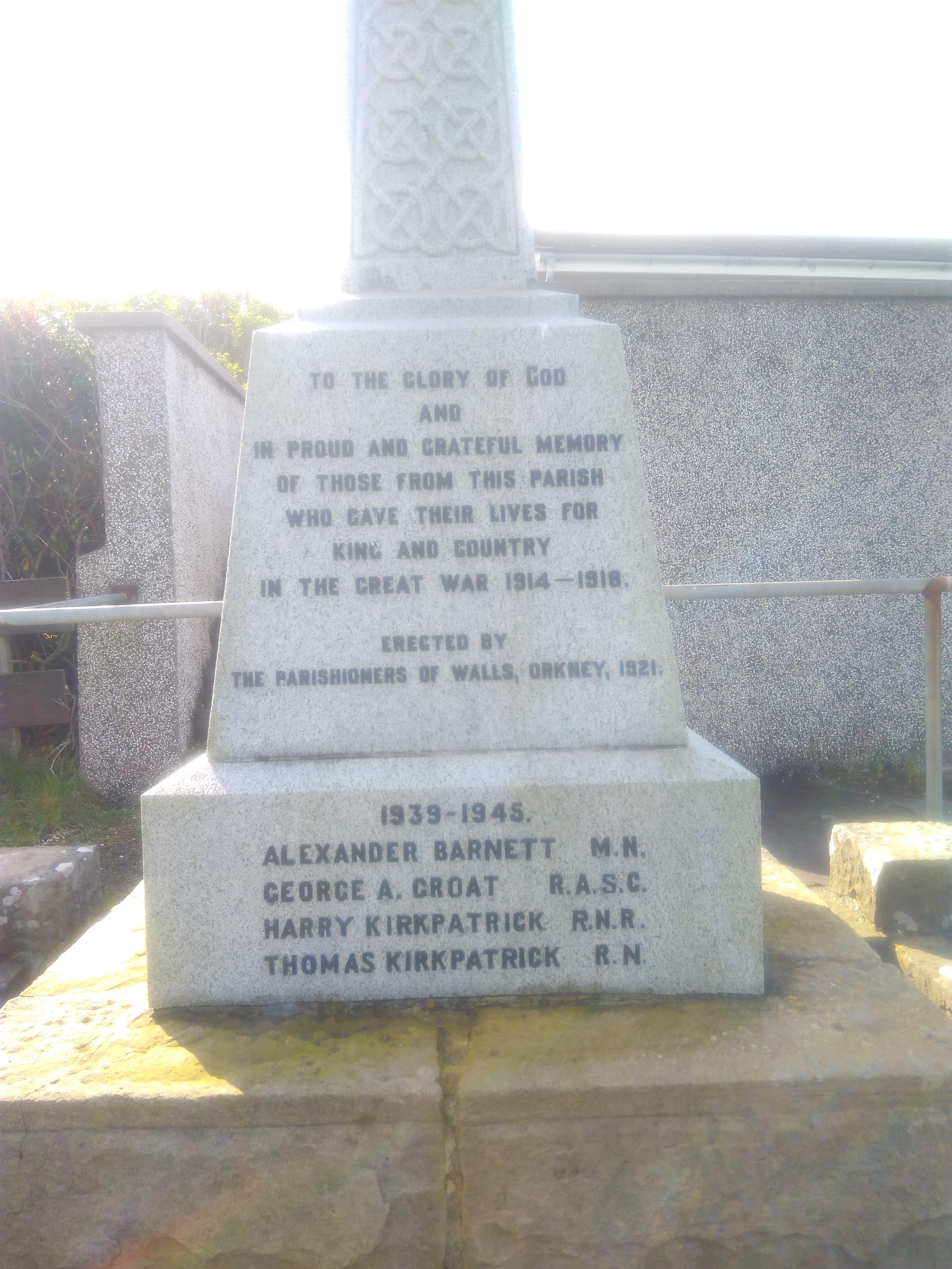 Walls War Memorial